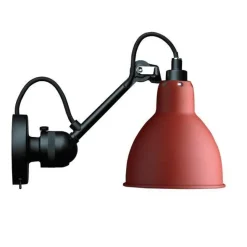 Lampe Gras N304 Váglampe Mat Sort & Mat Rød Med Tánd/Sluk
