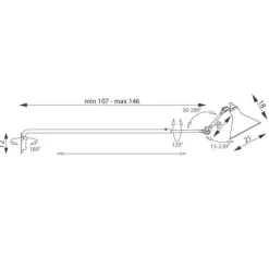 Lampe Gras N213 Váglampe Mat Sort & Mat Gul