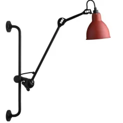 Lampe Gras N210 Váglampe Mat Sort & Mat Rød