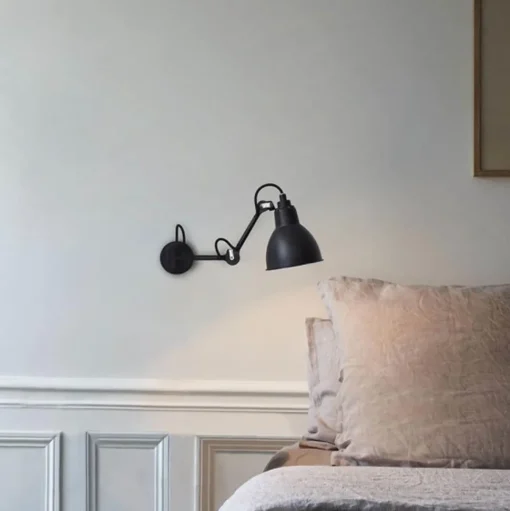 Lampe Gras N304 Váglampe Mat Sort & Mat Blå Hardwired