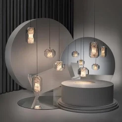 Lee Broom Chamber Light Pendel Lille Carrara Marmor/Krystal