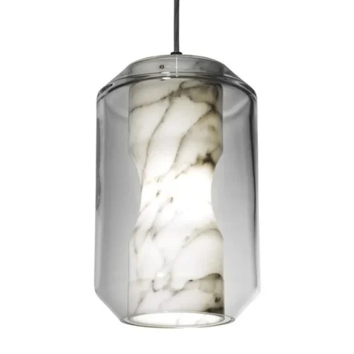 Lee Broom Chamber Light Pendel Stor Carrara Marmor/Krystal