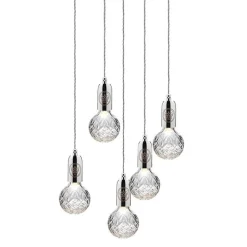Lee Broom Crystal Bulb Pendel 5 Stk Klar /Krom