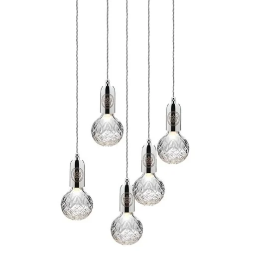 Lee Broom Crystal Bulb Pendel 5 Stk Klar /Krom