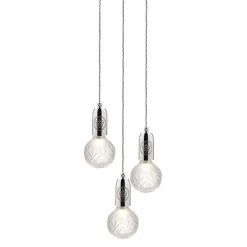 Lee Broom Crystal Bulb Pendel 3 Stk Matteret/Krom