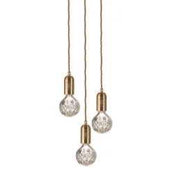 Lee Broom Crystal Bulb Pendel 3 Stk Klar/Messing