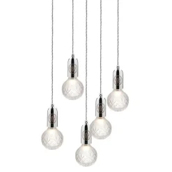Lee Broom Crystal Bulb Pendel 5 Stk Matteret/Krom