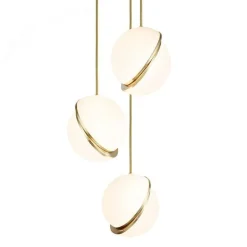 Lee Broom Mini Crescent Pendel 3 Stk Opal/Messing