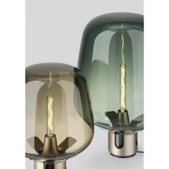 Lodes Flar Bordlampe Stor Champagne/Turkis