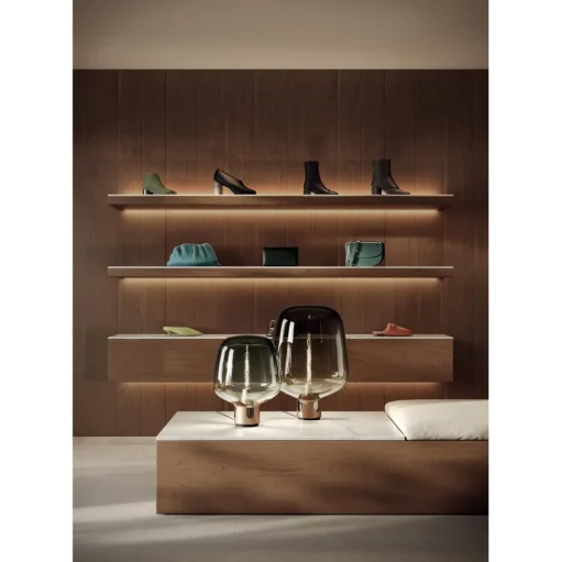 Lodes Flar Bordlampe Stor Champagne/Turkis