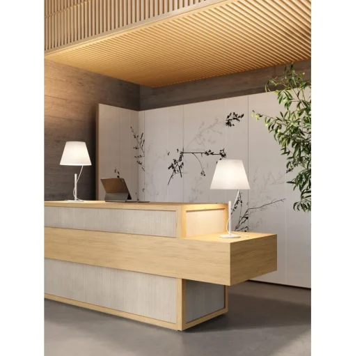 Lodes Hover Bordlampe Hvid