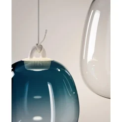 Lodes Oblò Pendel Lille 2700K Azure Steel/Hvid