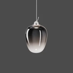 Lodes Oblò Pendel Medium 2700K Glossy Smoke/Hvid