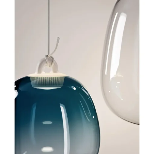 Lodes Oblò Pendel Medium 2700K Glossy Smoke/Hvid
