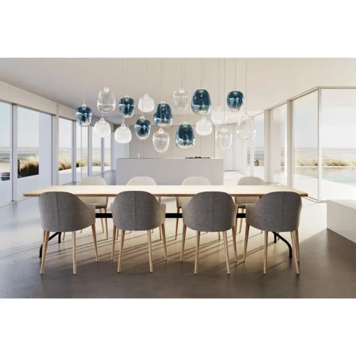 Lodes Oblò Pendel Medium 2700K Glossy Smoke/Hvid
