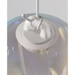 Lodes Oblò Pendel Medium 2700K Glossy Smoke/Hvid