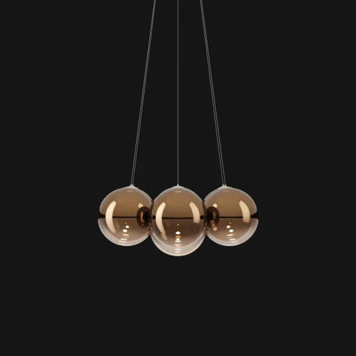 Lodes Random Cloud 7 LysekroneØ28 3000K Glossy Bronze/Glas