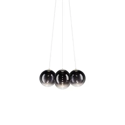Lodes Random Cloud 7 LysekroneØ23 3000K Glossy Smoke/Glas