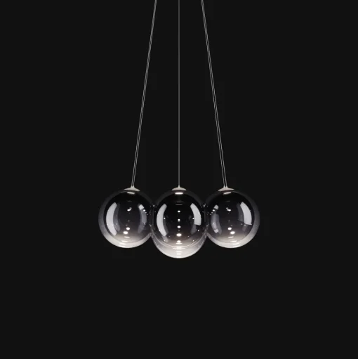 Lodes Random Cloud 7 LysekroneØ28 3000K Glossy Smoke/Glas