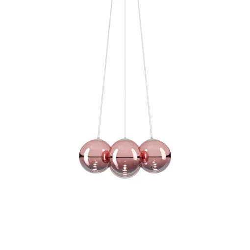 Lodes Random Cloud 7 LysekroneØ23 3000K Rosegold/Glas