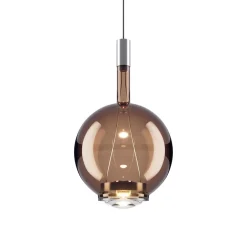 Lodes Sky-Fall Round Pendel Medium 2700K Glossy Bronze/Glas