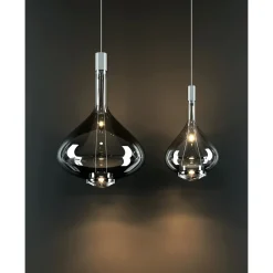 Lodes Sky-Fall Round Pendel Stor 3000K Klar/Glas