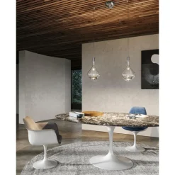 Lodes Sky-Fall Round Pendel Stor 3000K Glossy Smoke/Glas