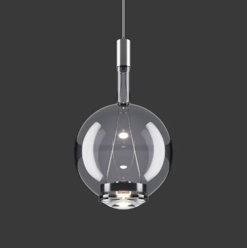 Lodes Sky-Fall Round Pendel Medium 3000K Glossy Smoke/Glas