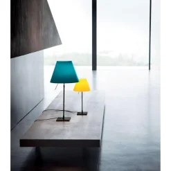 Luceplan COSTANZA Bordlampe Aluminium med Hvid Skárm