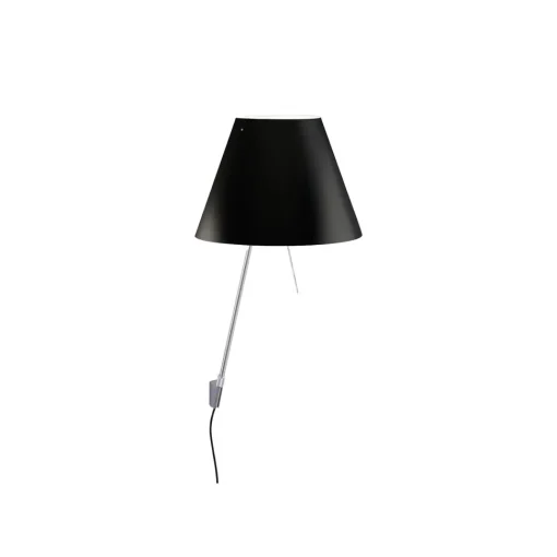 Luceplan Costanza Váglampe Dámpbar Aluminium M. Sort Skárm