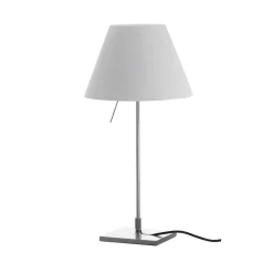 Luceplan Costanzina Bordlampe Aluminium M. Mistic Hvid Skárm