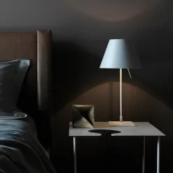 Luceplan Costanzina Bordlampe Aluminium M. Grøn Skárm