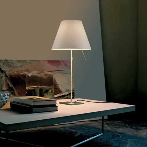 Luceplan Costanzina Bordlampe Aluminium M. Grøn Skárm