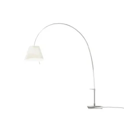 Luceplan Lady Costanza Gulvlampe Alu Krop, Hvid Skárm med Lysdámper