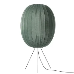 Made By Hand Knit-Wit Høj Oval Gulvlampe MediumØ65 Tweed Green