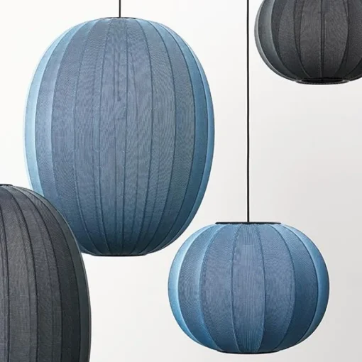 Made By Hand Knit-Wit Oval Pendel Blue StoneØ65
