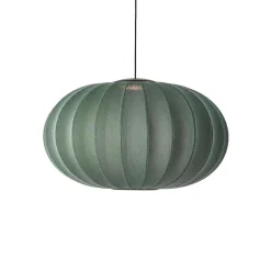 Made By Hand Knit-Wit Oval PendelØ76 Tweed Green LED