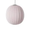 Made By Hand Knit-Wit Round PendelØ75 Lysepink LED