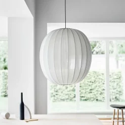 Made By Hand Knit-Wit Round Pendel Pearl WhiteØ75