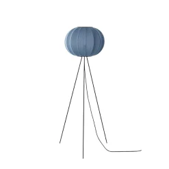 Made By Hand Knit-Wit Round GulvlampeØ45 Høj Blue Stone