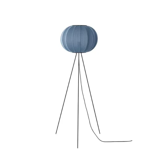 Made By Hand Knit-Wit Round GulvlampeØ45 Høj Blue Stone