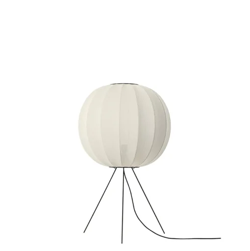 Made By Hand Knit-Wit Round GulvlampeØ60 Medium Pearl White