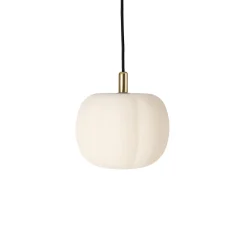 Made By Hand Pepo Pendel LilleØ20 Opal Hvid/Messing