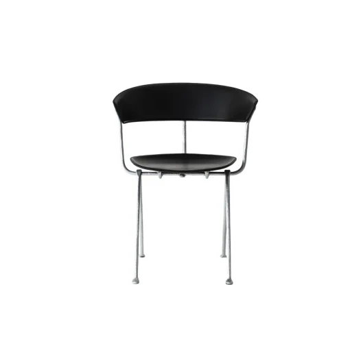 Magis Officina Spisebordsstol Galvaniseret/Sort Láder