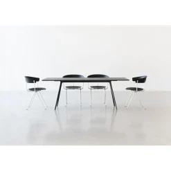 Magis Officina Spisebordsstol Galvaniseret/Sort Láder