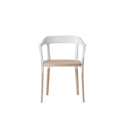 Magis Steelwood Spisebordsstol Natural/Hvid
