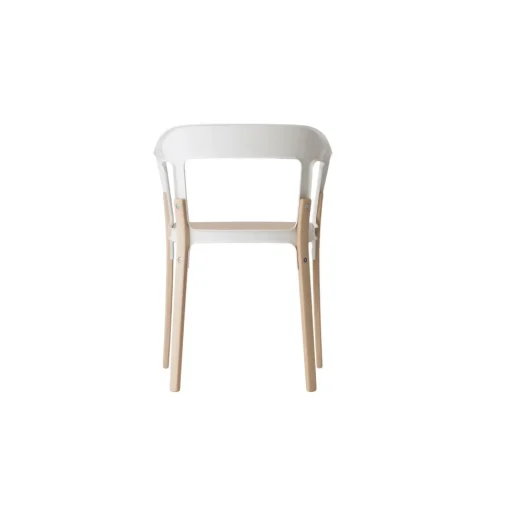 Magis Steelwood Spisebordsstol Natural/Hvid