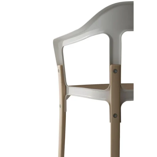 Magis Steelwood Spisebordsstol Natural/Hvid