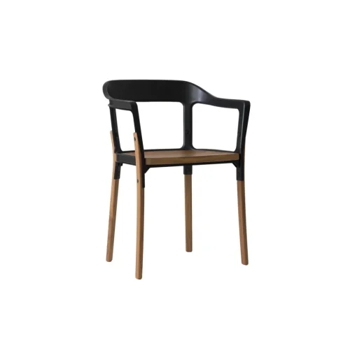 Magis Steelwood Spisebordsstol Valnød/Sort