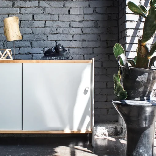 Magis Theca Skánk Med Hylder 93x43x78 Aluminium/Natural Kirsebár Trá